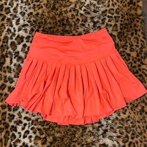 GB Girls Bright pinkish orange plated skirt size small